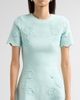 Oscar de la Renta Women's Tonal Hibiscus Circle Artwork Knit Dress - 5