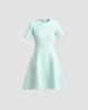 Oscar de la Renta Women's Tonal Hibiscus Circle Artwork Knit Dress - 6