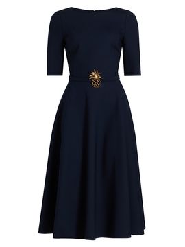 sachin and babi light blue dress Oscar De La Renta Grid Cocktail Dress - Crystal