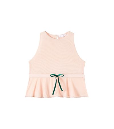 Oseree Kids Oséree Kids Bow-detail tulle top