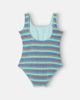 Oseree Kids Oséree Kids Lumière floral-appliqué striped swimsuit - 2