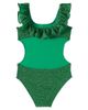 Oseree Kids Oséree Kids Lumière ruffled lamé swimsuit - 3