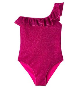 Oseree Kids Oséree Kids Lumière ruffled one-shoulder swimsuit