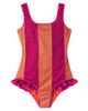 Oseree Kids Oséree Kids Lumière ruffled striped swimsuit - 1