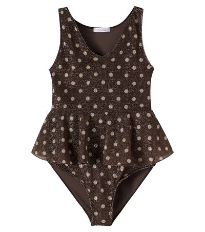 Oseree Kids Oséree Kids Osemini Lumière polka-dot ruffled swimsuit