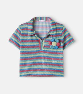 Oseree Kids Oséree Kids Osemini Lumière striped polo shirt