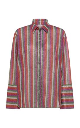Oseree Oseree Lolita Striped Metallic Shirt
