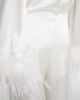 Oseree OsÃ©ree Bridal feather-trimmed satin wide-leg pants - 5