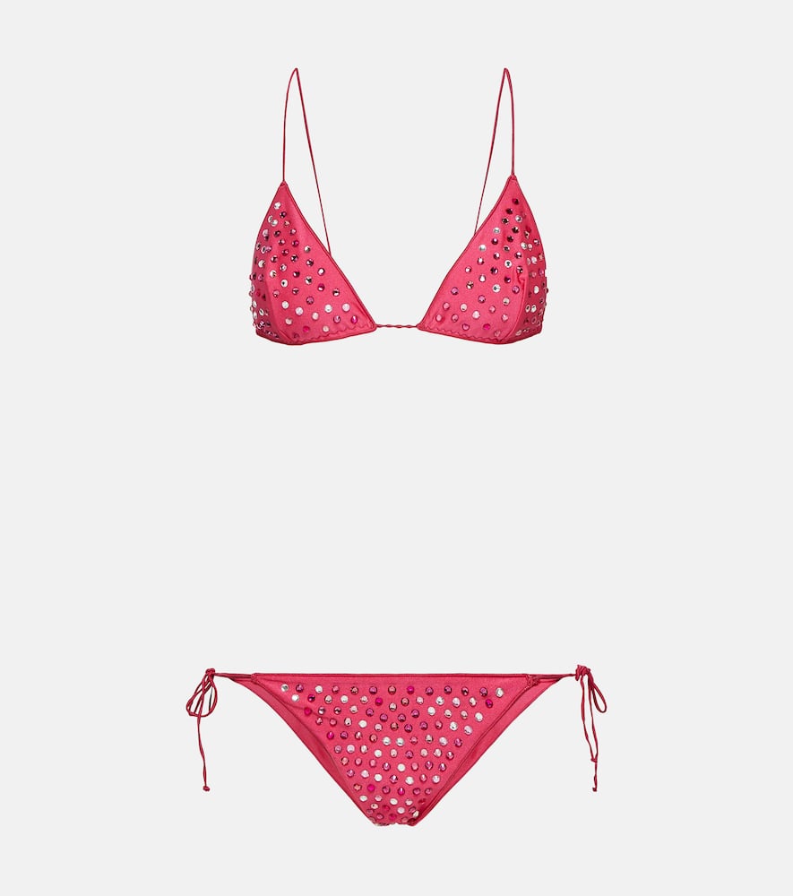 Oseree OsÃ©ree Gem embellished bikini set