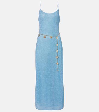 Oseree Oséree Lumière belted maxi dress