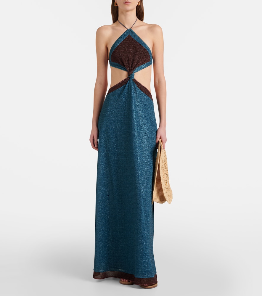 oseree halter dress Lumire Plumage Turtleneck Dress