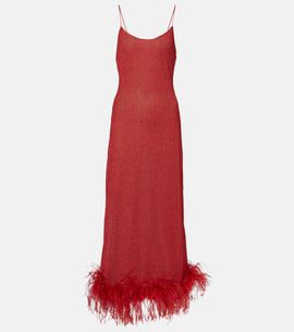 Oseree Oséree Lumière Plumage maxi dress