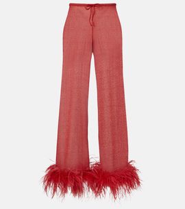 Oseree Oséree Lumière Plumage wide-leg pants