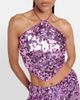 Oseree Oséree Sequined halterneck crop top - 4