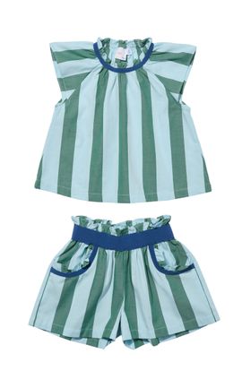 Oso & Me Oso & Me Kids' Cecil Stripe Short Set