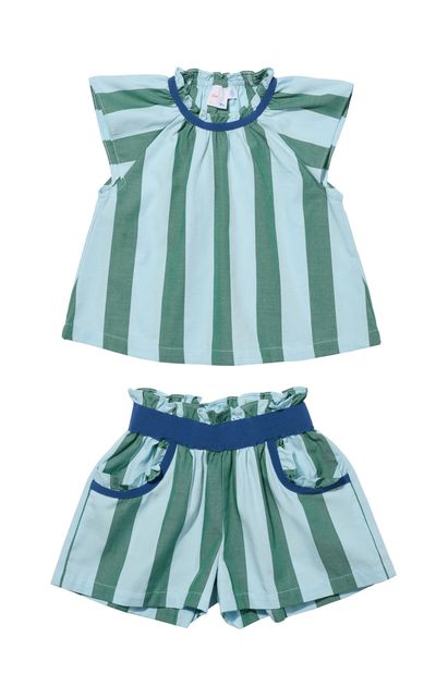 Oso & Me Oso & Me Kids' Cecil Stripe Short Set