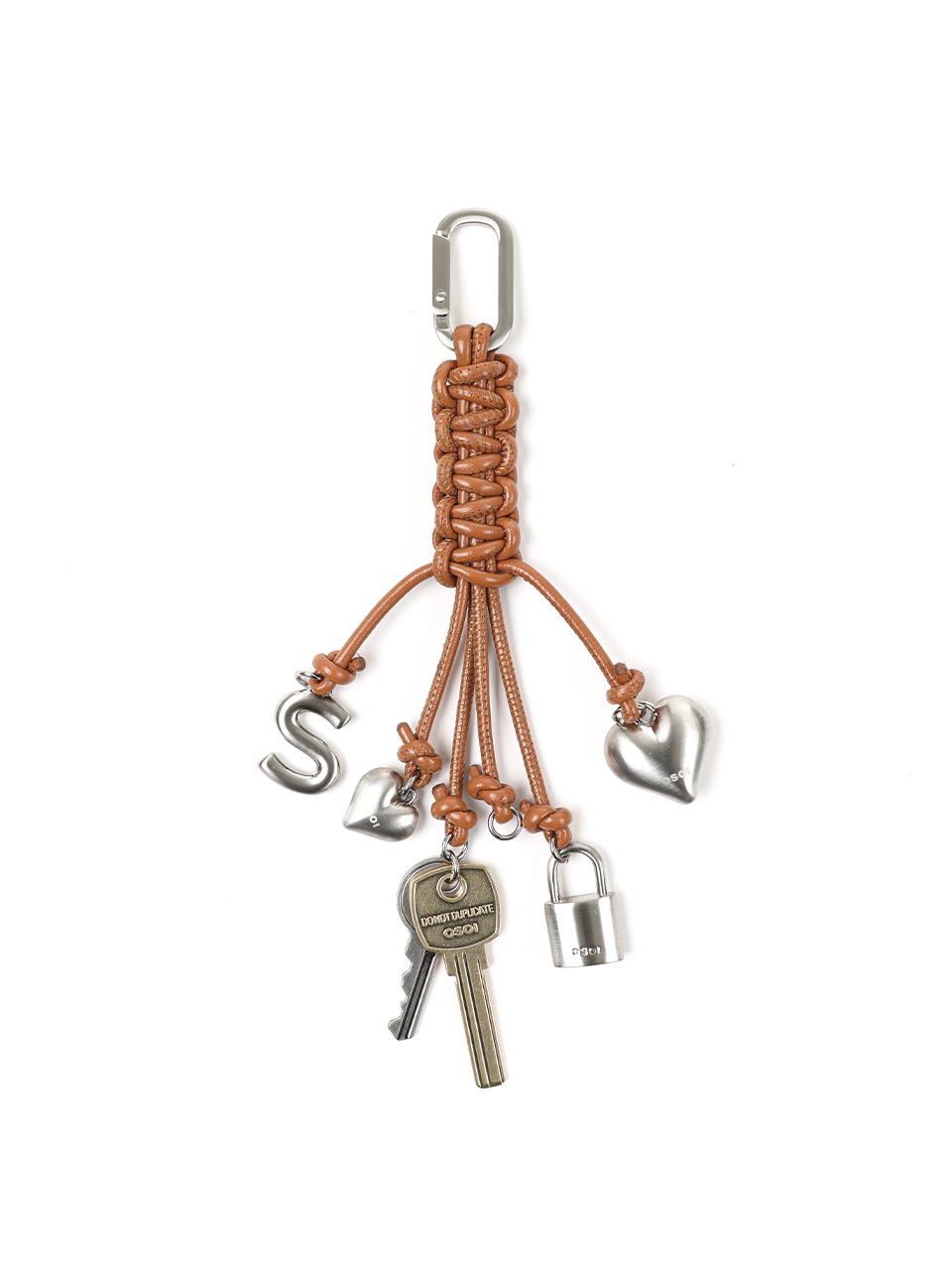 OSOI Leather Artisanal Rope Key Ring [TAN]