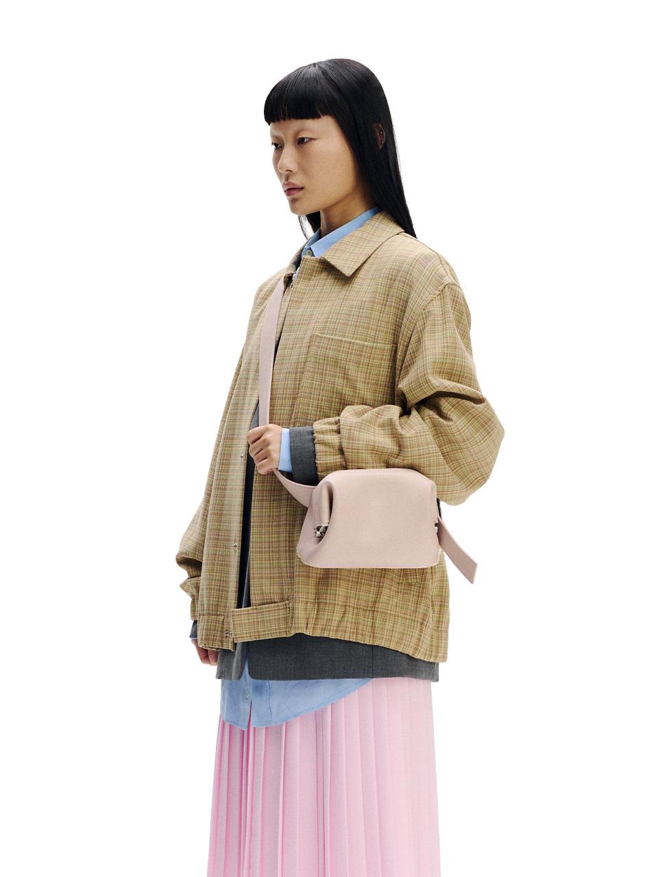 OSOI Leather Curved Frame Bag [PINK]