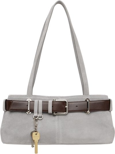 OSOI OSOI Gray Shoulder Brocle Mini Bag
