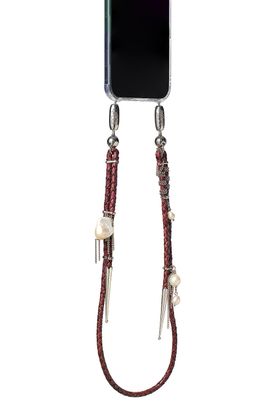 Ossa Ossa Leather Bolo + Pearl Shoulder Chain