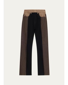 Ossou Jane Colorblocked Straight-Leg Jeans