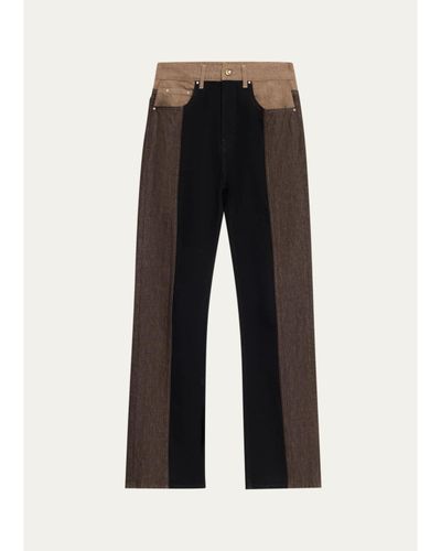 Ossou Jane Colorblocked Straight-Leg Jeans
