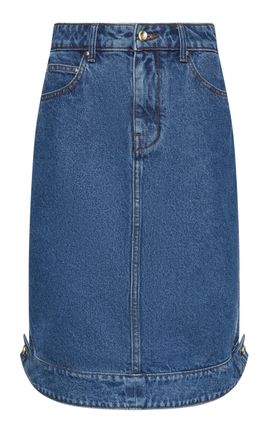 Ossou Ossou Cambria Cotton Denim Midi Skirt