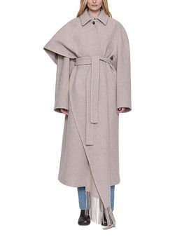 Ossou Ossou Canyon Wool-Blend Belted Coat
