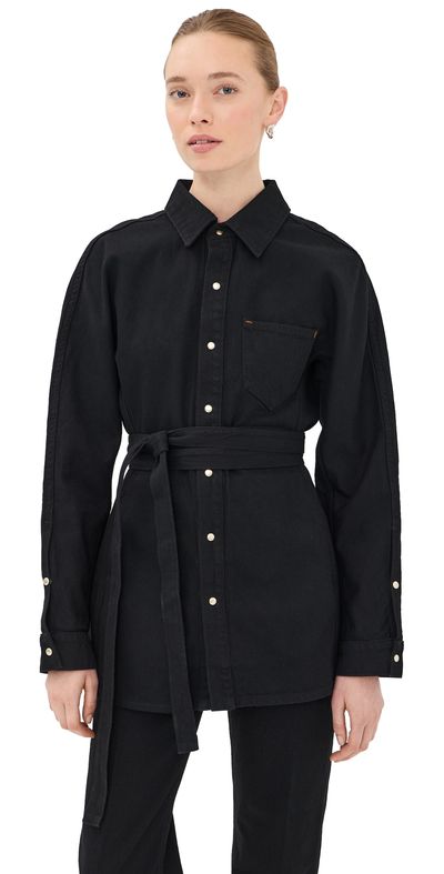 Ossou Ossou Cinch Button Down Shirt Dusk Wash
