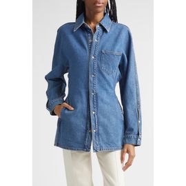 OSSOU OSSOU Cinch Denim Shirt Jacket