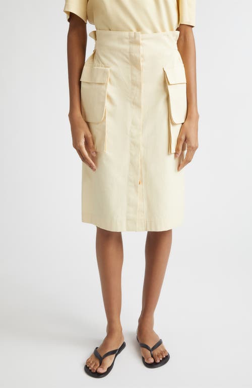 OSSOU OSSOU Glen Coated Cotton Cargo Skirt
