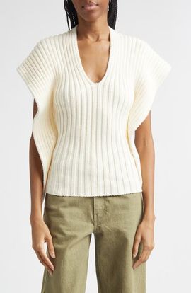 OSSOU OSSOU Greer Cutout Rib Cotton Sweater