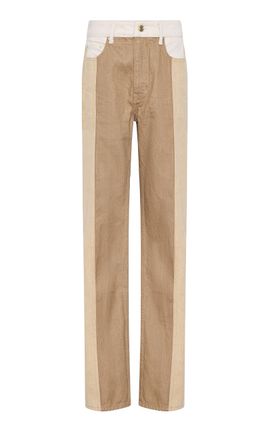 Ossou Ossou Jane Paneled HighRise StraightLeg Jeans