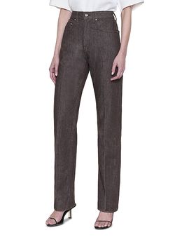 Ossou Ossou Noon Straight Leg Cotton Jeans in Sorrel Wash