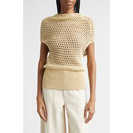 OSSOU OSSOU Reid Organic Cotton Blend Crochet Sweater