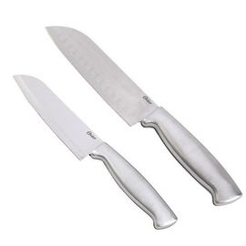 OSTER OSTER Baldwyn 2 Piece Stainles Steel Santoku Knife Set