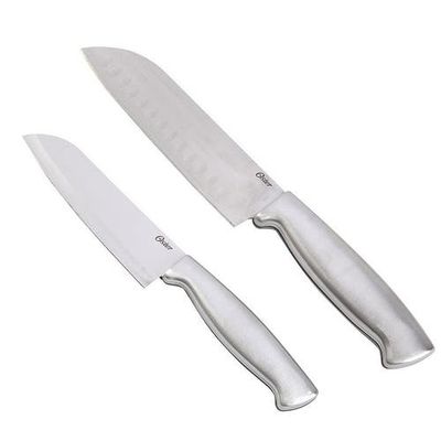 OSTER OSTER Baldwyn 2 Piece Stainles Steel Santoku Knife Set