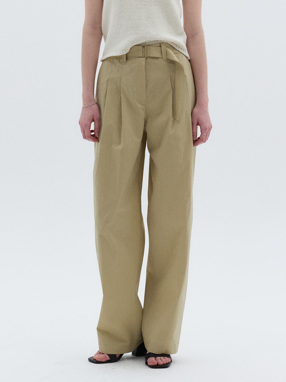 OSTKAKA Belted Wide Pants_2 Colors