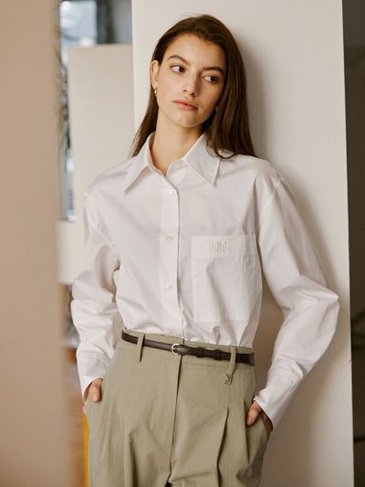 OSTKAKA Fredae Oversized Shirt 7FDWH_Milk