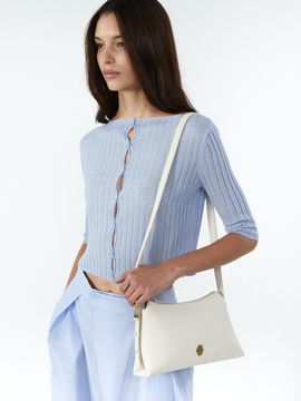 OSTKAKA Knot Pound Crossbody Bag - Cream