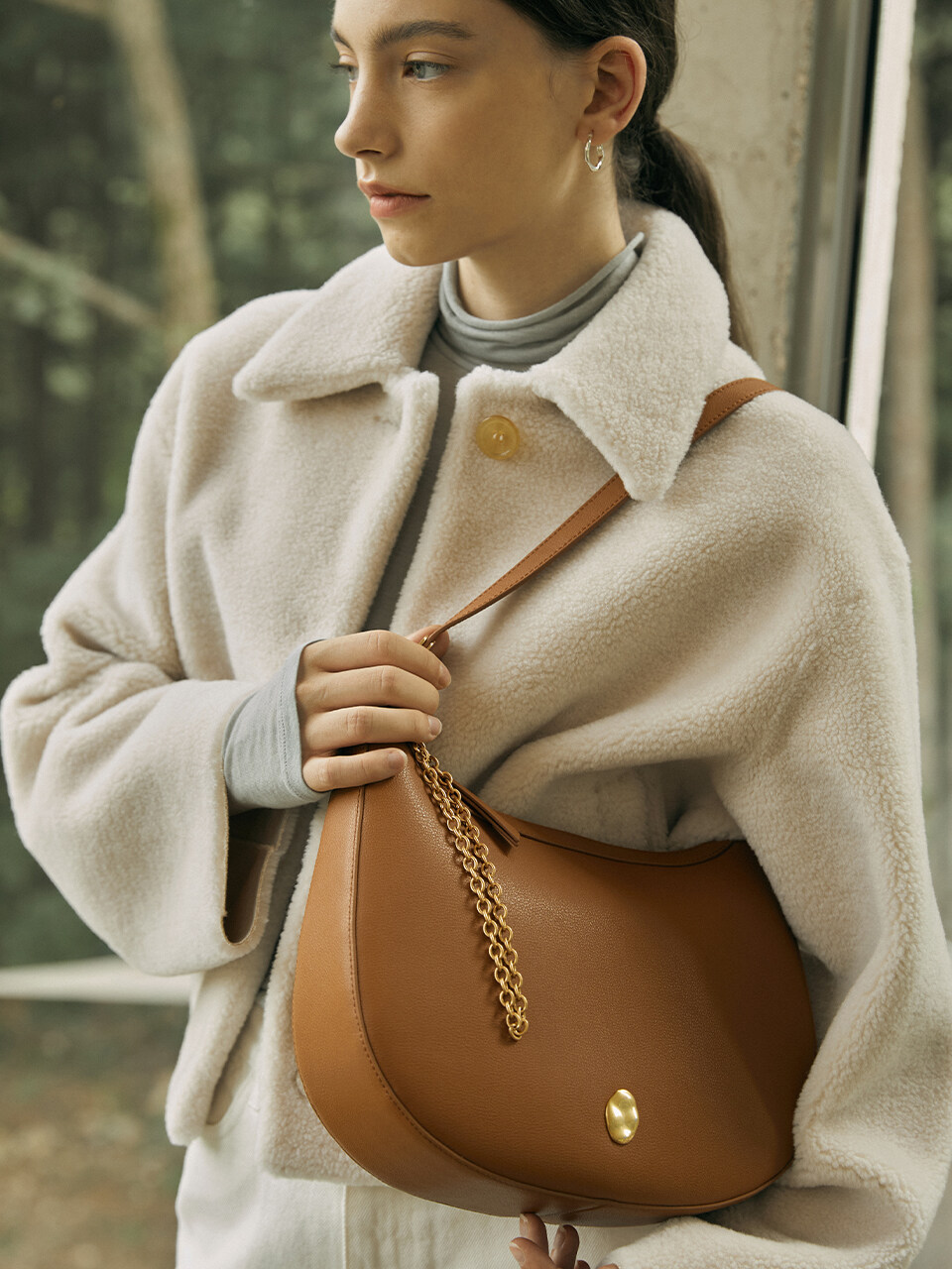 OSTKAKA Knut Hobo Bag_Brown