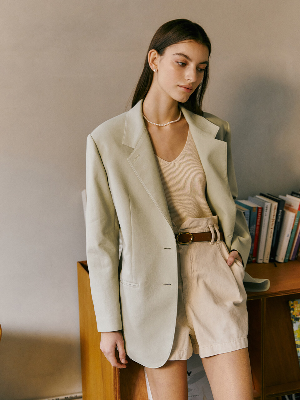 OSTKAKA LAK 2 Button Casual Jacket 7LKMI_Mint Latte
