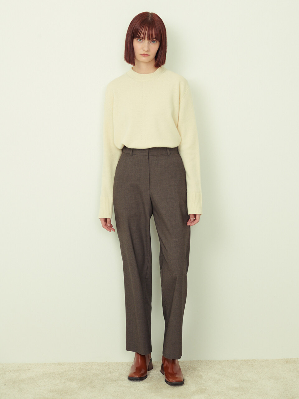 OSTKAKA Nova Straight Pants (Deep Taupe)