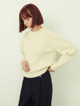 OSTKAKA Pros Embroidery Wool Knit - White Dove