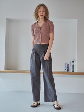 OSTKAKA Wide Pants_ Grey