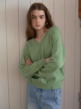 OTHEMENT by vocavaca Basic V-neck Raglan Sweater - 2colors