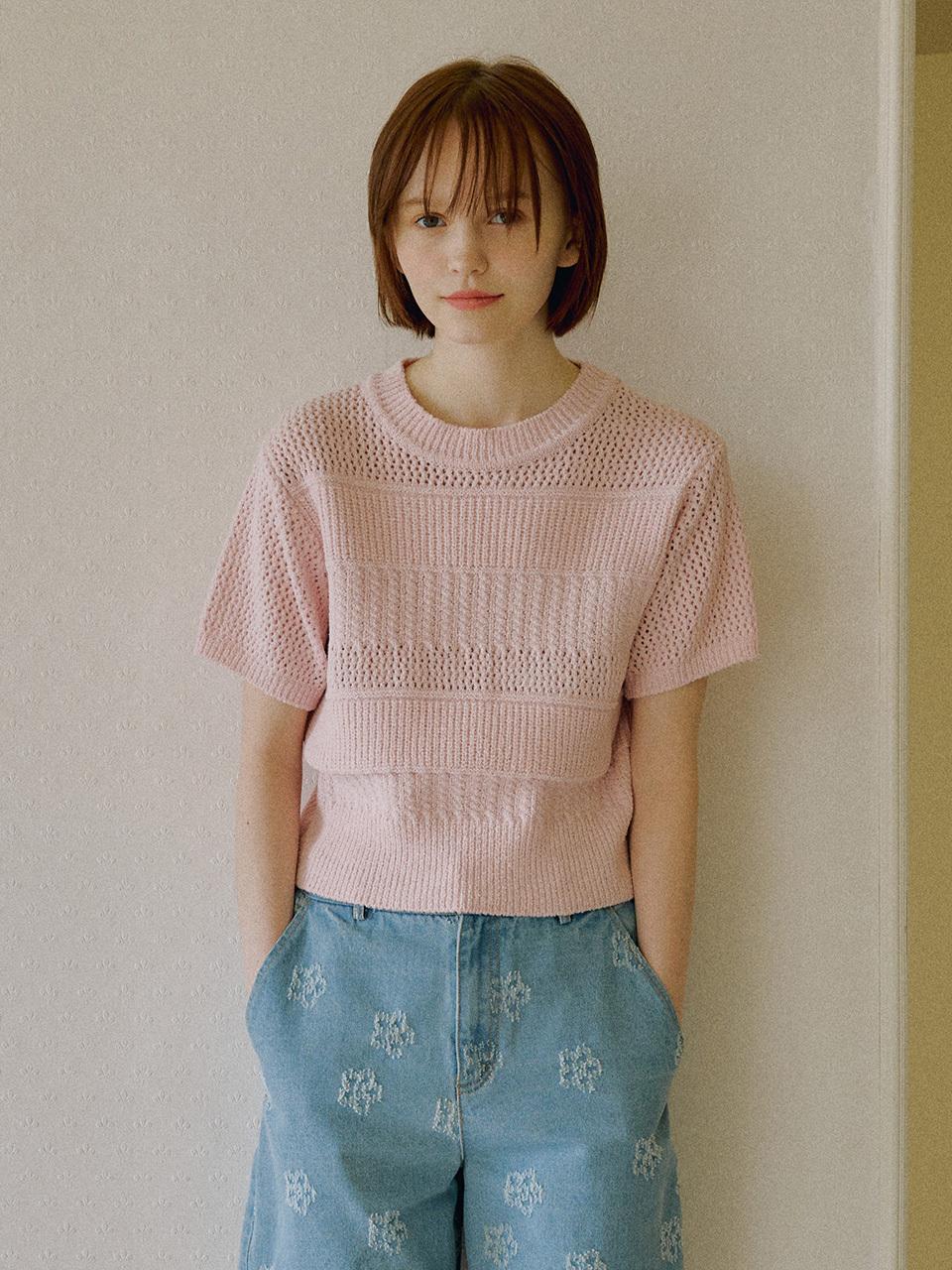 OTHEMENT by vocavaca Boucle Crochet Knit Pullover - 2colors