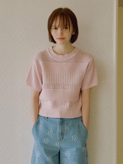OTHEMENT by vocavaca Boucle Crochet Knit Pullover - 2colors
