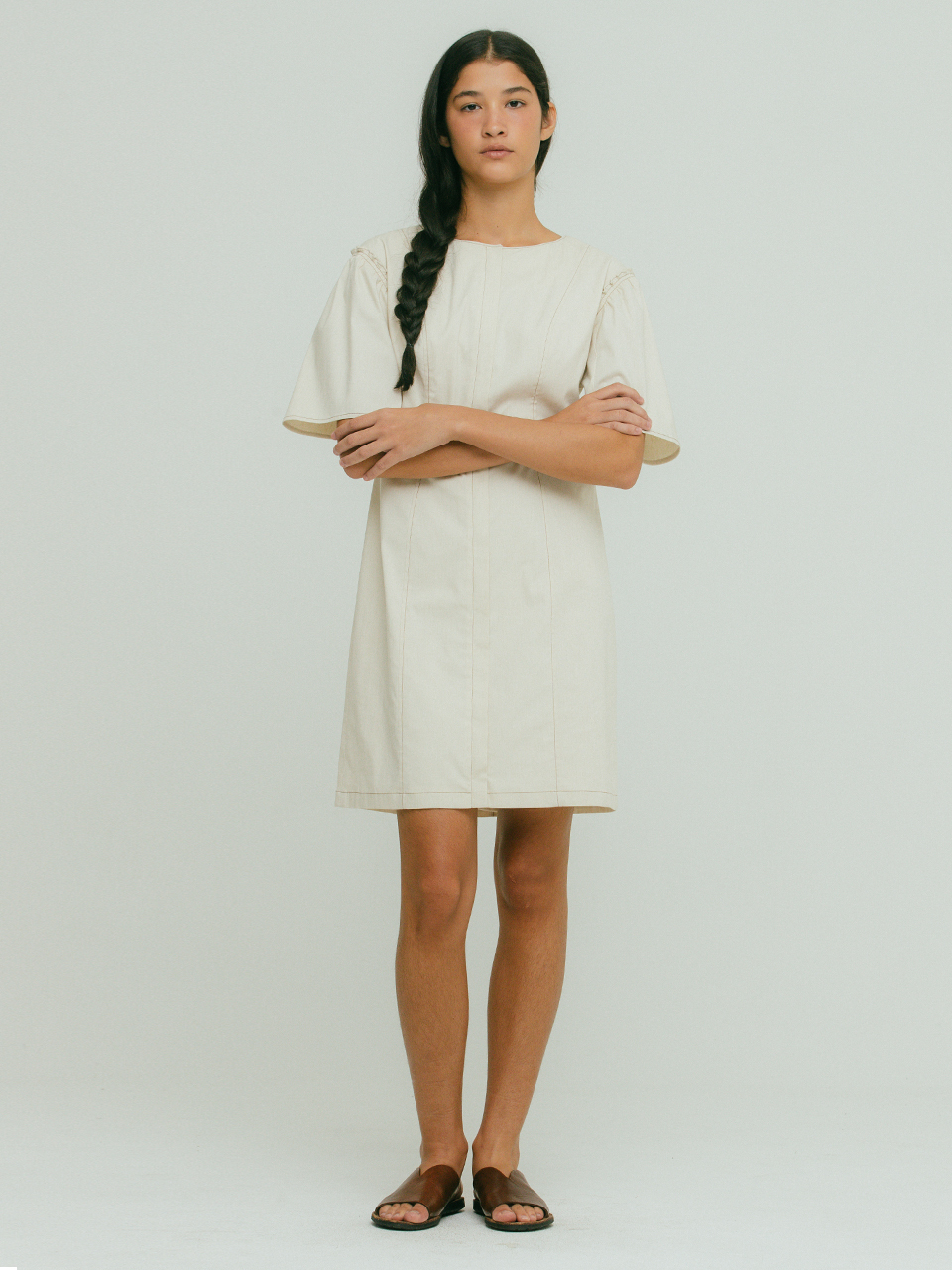 OTHEMENT by vocavaca Drop Shoulder Mini Dress_2 Colors