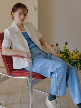 OTHEMENT by vocavaca Fringe Washed Jeans - Indigo